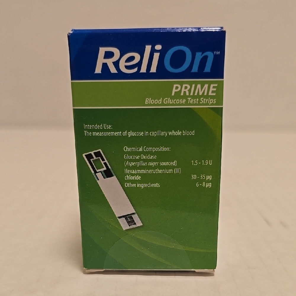 New Box of ReliOn Prime Test Strips